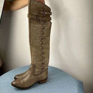 Sam Edelman Pierce Over The Knee Distressed Leather Boots Size 6.5 M